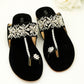 Slide Sandals – Floral Embroidery & Pearl Accents Sandals - KL4031