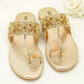 Slide Sandals – Floral Embroidery & Pearl Accents Sandals - KL4031