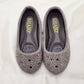 SHAHZ Kids Shoes-03 Grey – Girls’ Sparkly Ballerina Flats with Studs & Cushion Insole