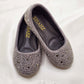 SHAHZ Kids Shoes-03 Grey – Girls’ Sparkly Ballerina Flats with Studs & Cushion Insole