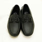 SHAHZ Kids Shoes-02 Black – Boys’ Slip-On Loafers with Textured Finish & Buckle Detail