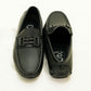 SHAHZ Kids Shoes-02 Black – Boys’ Slip-On Loafers with Textured Finish & Buckle Detail