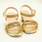 Kids Sparkling Sandals - Girls Party Sandals - Gold - MLCH6012