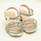 Kids Sparkling Sandals - Girls Party Sandals - Silver - MLCH6012