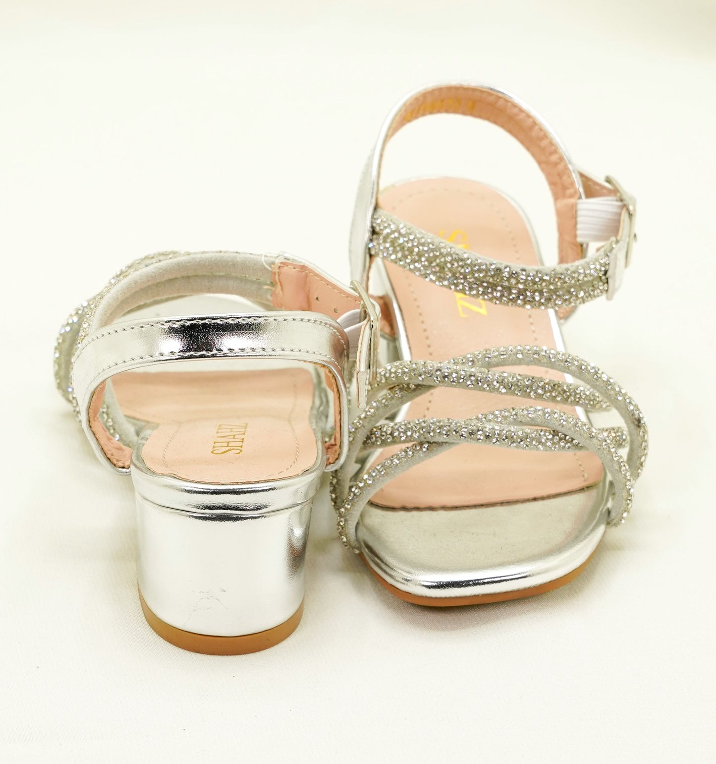 Kids Sparkling Sandals - Girls Party Sandals - Silver - MLCH6012
