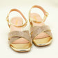 Kids Sparkling Sandals - Girls Party Sandals - Gold - MLCH6013