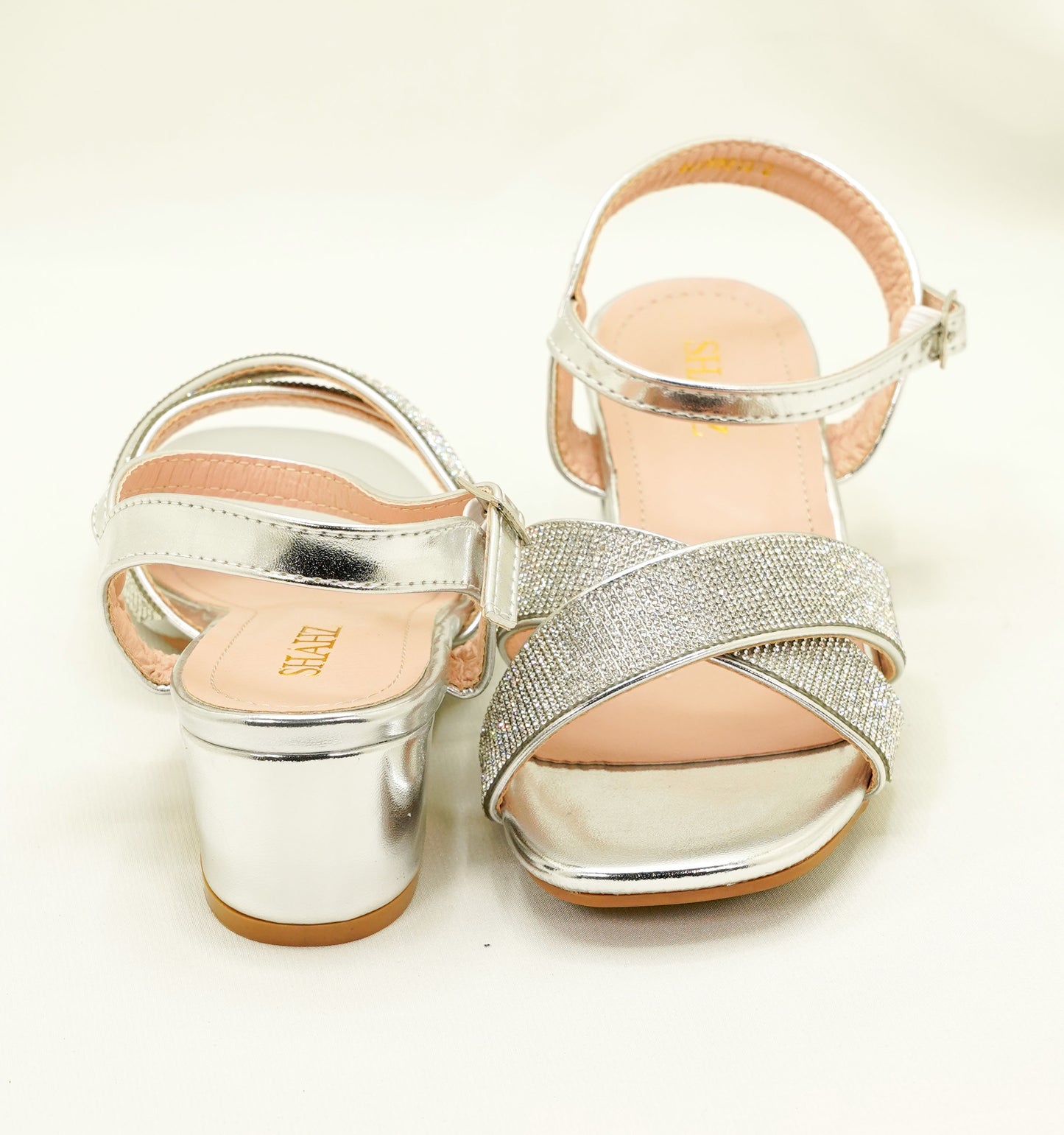 Kids Sparkling Sandals - Girls Party Sandals - Silver - MLCH6013
