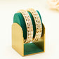 Zeeba Gold Plated Bangles – Traditional Kundan – Elegant Partywear Bangle Set