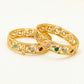 Multi-Colour Gold Plated Kundan Bangles – Traditional Kundan – Elegant Partywear Bangle Set