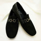 Men’s Suede Loafers – Classic Slip-On Moccasins with Metal Bit Detail for Smart Casual & Formal Wear