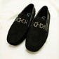 Men’s Suede Loafers – Classic Slip-On Moccasins with Metal Bit Detail for Smart Casual & Formal Wear