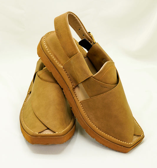 Gold Tone Peshawari Chappal
