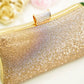 Gold Crystal Box Clutch – Sparkling Evening Purse