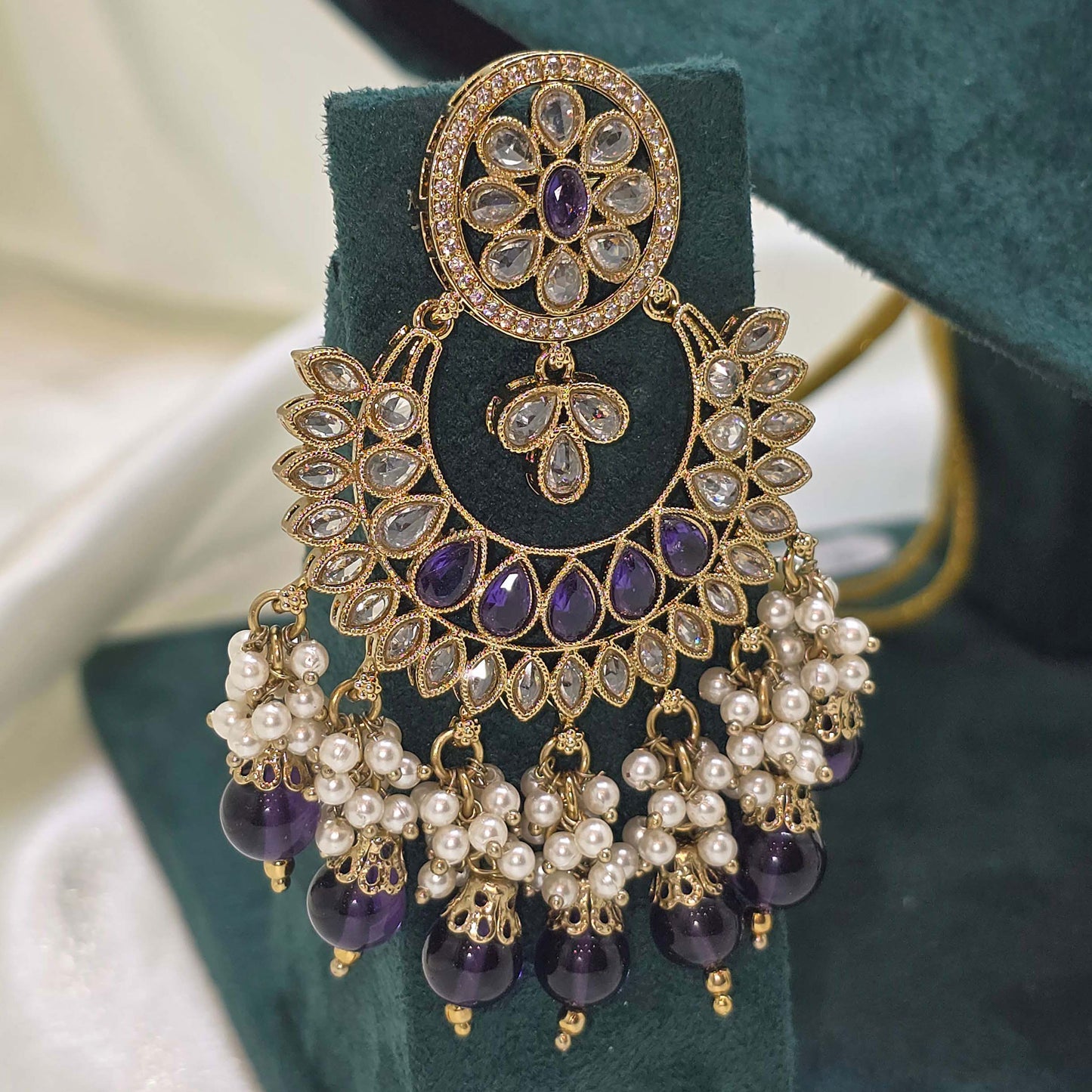 Navy Blue & Pearl Choker Jewellery Set – Modest  Occasion Wear for Nikah, Eid or Walima