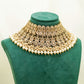 Gold Party Set - Choker Jewellery Set – Mehndi Necklace Set with Earrings and Tikka