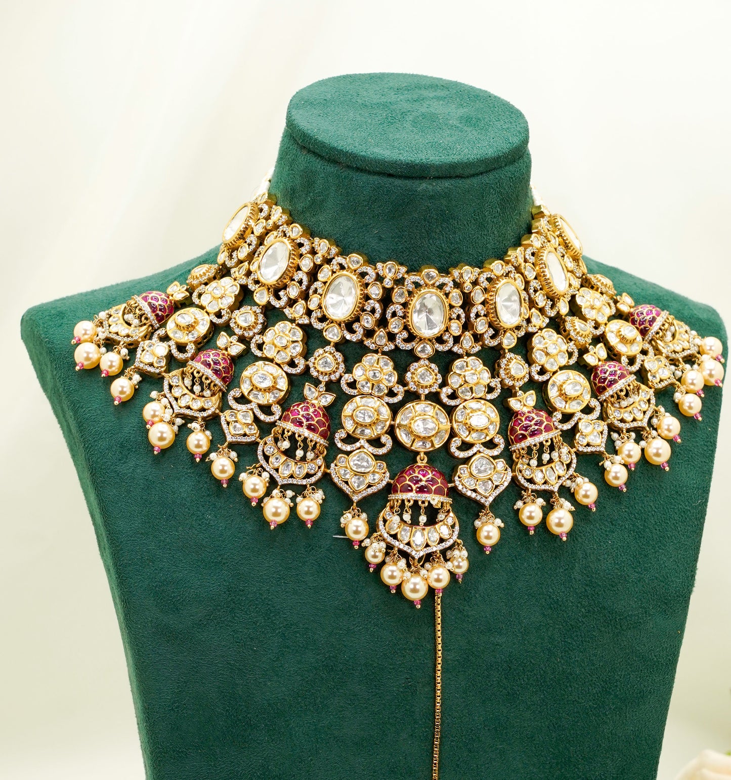 Red Ruby Kundan Set  – Kundan Jewellery Necklace Set