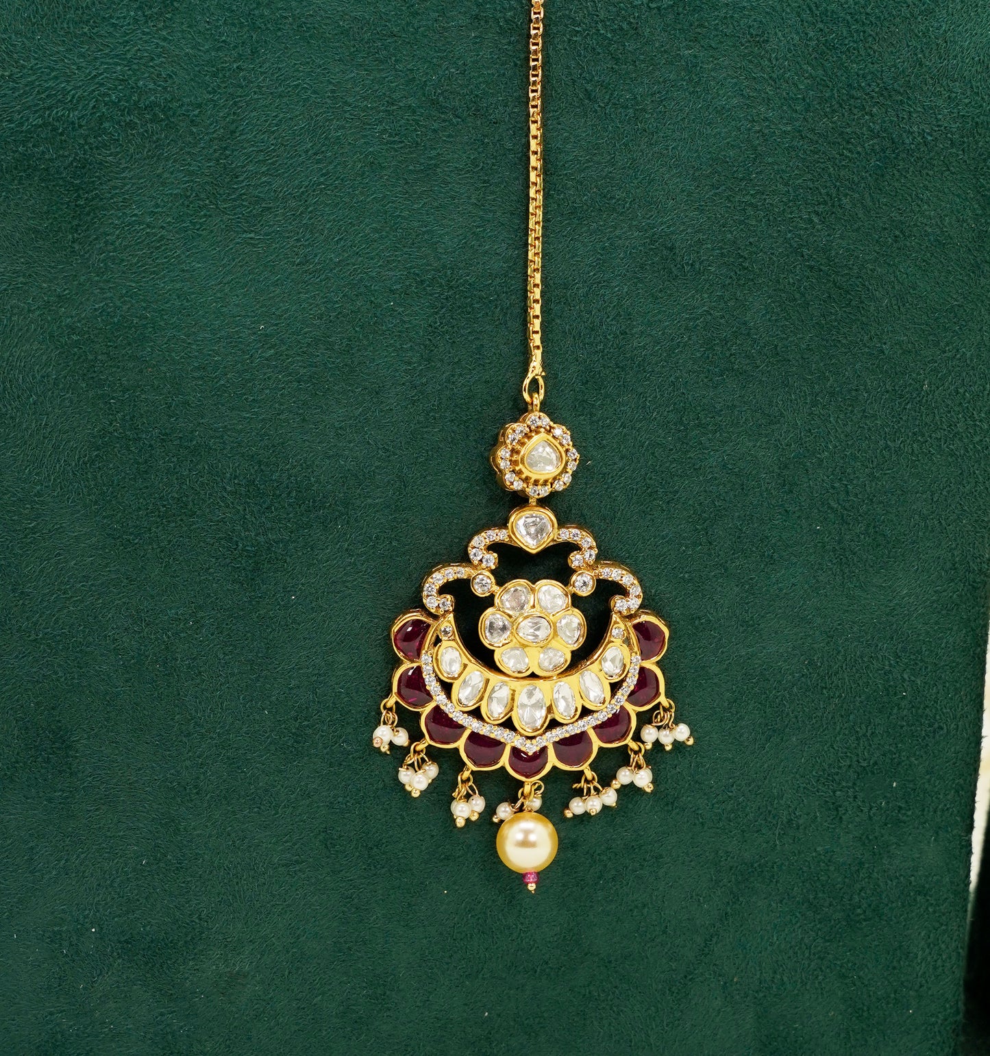 Red Ruby Kundan Set  – Kundan Jewellery Necklace Set