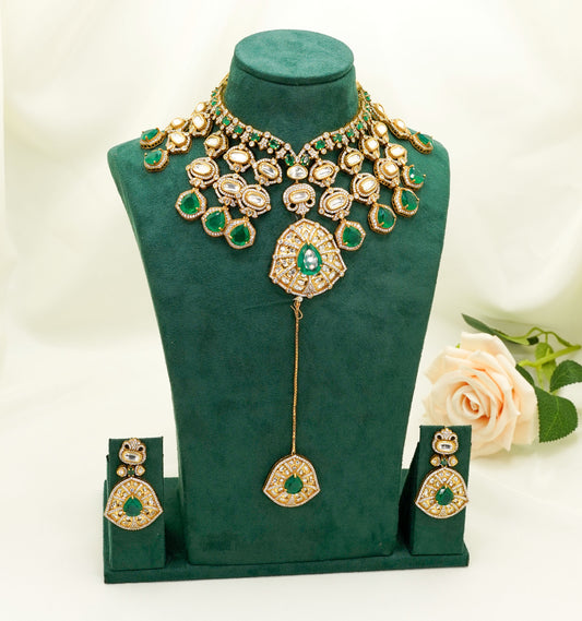 Green Kundan Set  – Kundan Jewellery Necklace Set