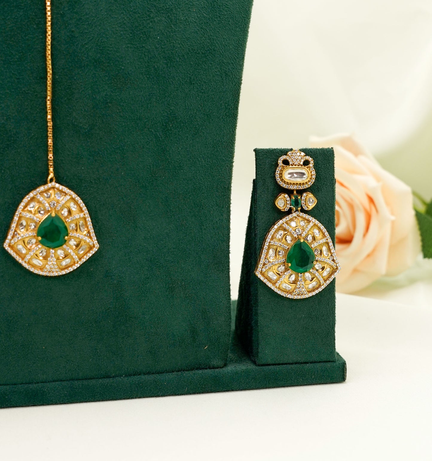 Green Kundan Set  – Kundan Jewellery Necklace Set