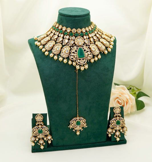Sana Green Kundan Set  – Kundan Jewellery Necklace Set