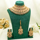 Multi Colour Party Set - Choker Jewellery Set – Mehndi Necklace Set with Earrings and Tikka