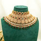 Multi Colour Party Set - Choker Jewellery Set – Mehndi Necklace Set with Earrings and Tikka