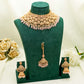 Light Pink Party Set - Choker Jewellery Set – Mehndi Necklace Set with Earrings and Tikka