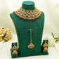 Red Party Set - Choker Jewellery Set – Mehndi Necklace Set with Earrings and Tikka