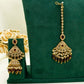 Red Party Set - Choker Jewellery Set – Mehndi Necklace Set with Earrings and Tikka
