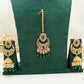 Green Party Set - Choker Jewellery Set – Mehndi Necklace Set with Earrings and Tikka