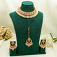 Off White Party Set - Choker Jewellery Set – Mehndi Necklace Set with Earrings and Tikka