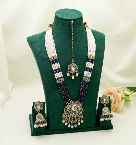 Navy Kundan Set  – Kundan Jewellery Necklace Set
