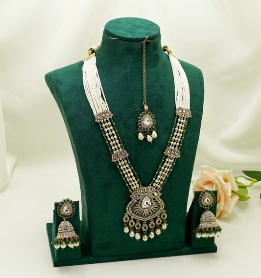 Green Kundan Set  – Kundan Jewellery Necklace Set