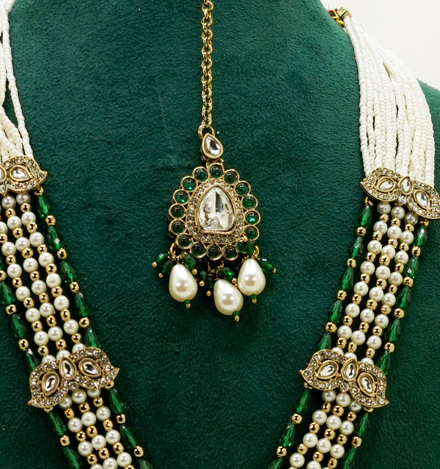 Green Kundan Set  – Kundan Jewellery Necklace Set