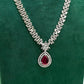 Pink Party Necklace & Earring Set