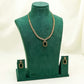 Green Elegant Catrine & Halo Necklace and Earrings Set