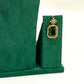 Green Elegant Catrine & Halo Necklace and Earrings Set