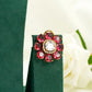 Ruby Red Party Set - American Stone Jewellery Set – Necklace Set with Earrings