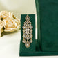 Gold/White Party Set - American Stone Jewellery Set – Necklace Set with Earrings & Tikka