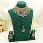Floral Party Set - American Stone Jewellery Set – Necklace Set with Earrings & Tikka
