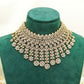 Floral Party Set - American Stone Jewellery Set – Necklace Set with Earrings & Tikka
