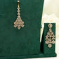 Floral Party Set - American Stone Jewellery Set – Necklace Set with Earrings & Tikka