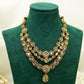 Gold Party Set - American Stone Jewellery Set – Necklace Set with Earrings
