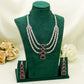 Red/Silver Party Set - American Stone Jewellery Set – Necklace Set with Earrings