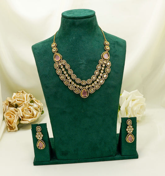 Sarah Party Set - American Stone Jewellery Set – Necklace Set with Earrings