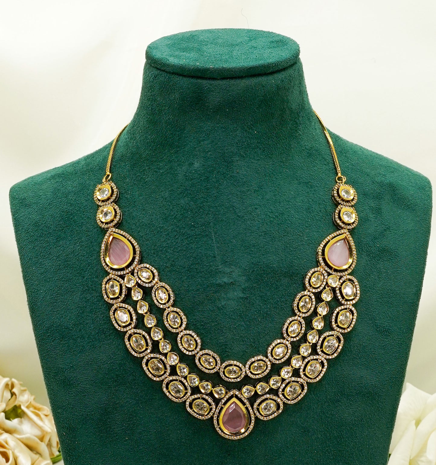 Sarah Party Set - American Stone Jewellery Set – Necklace Set with Earrings