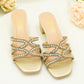 Party Heels – Crystal-Embellished Block Sandals for Weddings, Receptions & Formal Wear - CC05