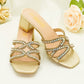 Party Heels – Crystal-Embellished Block Sandals for Weddings, Receptions & Formal Wear - CC05