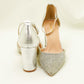 JJ10 Silver - Party & Wedding Heels – Strappy Spiral Ankle Sandals for Weddings, Party & Special Events