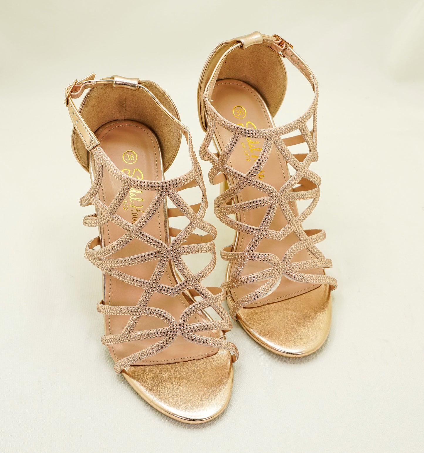 KV714 - Party & Wedding Heels – Strappy Spiral Ankle Sandals for Weddings, Party & Special Events